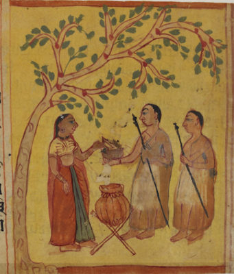 Dhanya and Śālibhadra accept alms