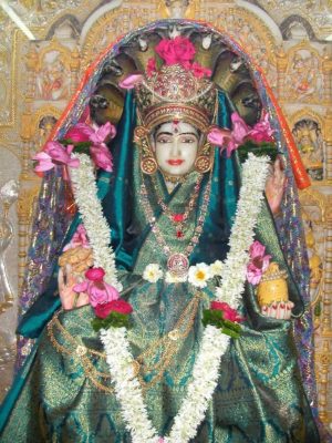 Decorated idol of Padmāvatī