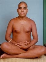 Digambara monk sitting cross-legged