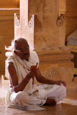 Praying in the temple