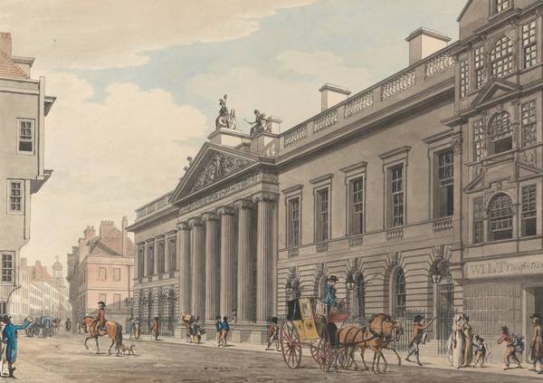 This 18th-century painting of East India House in Leadenhall Street, London, depicts the headquarters of the East India Company. Set up to control trade between England and Asia, the Company developed its own armies and administration, and was the effecti