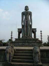 Statue of Bāhubali, one of the sons of the first Jina, Ṛṣabha. A śalākā-puruṣa – 'great man' in Jain Universal History – Bāhubali is one of the 24 Kāma-devas – ‘love-gods’. He is famous for giving up his worldly life to become a great ascetic.